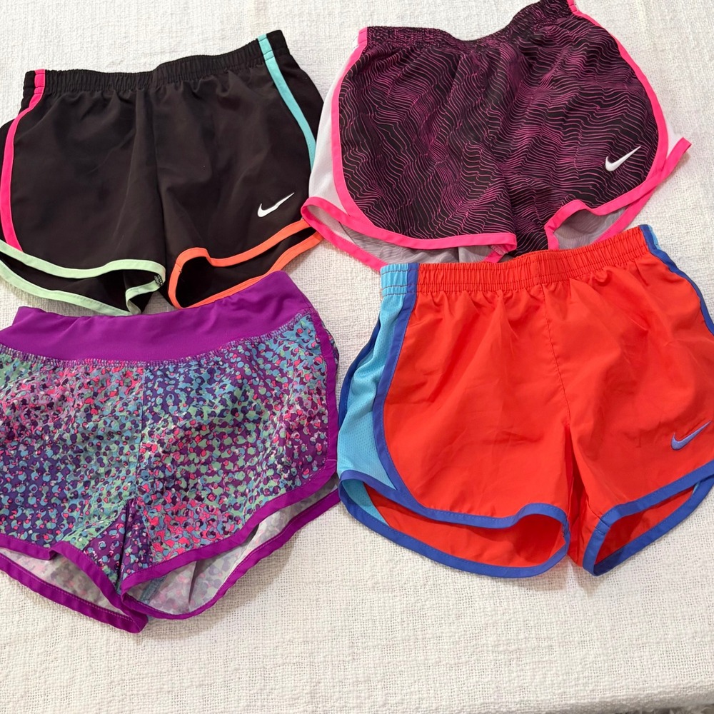 Nike Girls Dri-FIT Tempo Running Shorts Bundle Size 5 4-5 Years Lot of 4 Multi